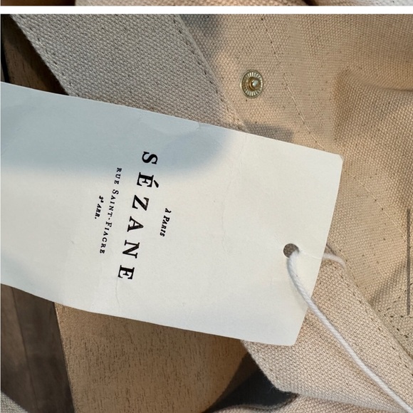 【RARE FIND】 Sezane NWT bag green stripe - Picture 5 of 15